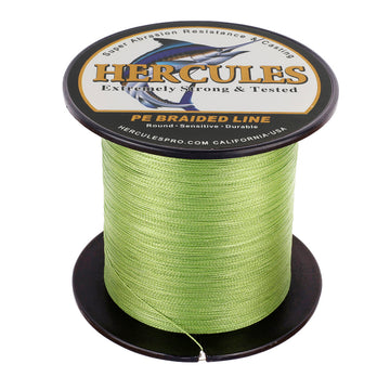 100M 109Yds Army Green 6lb-100lb HERCULES PE Braided Fishing Line 4 Strands